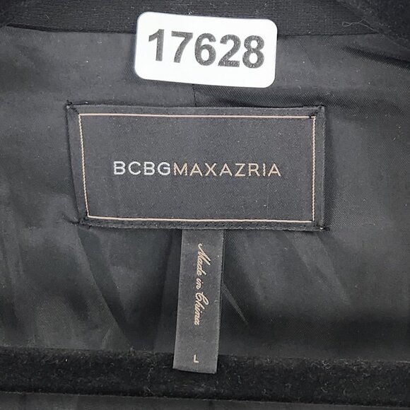 BCBG MAXAZRIA Jacket Womens Large Black Blue Single Button Blazer Career Office - Picture 7 of 11